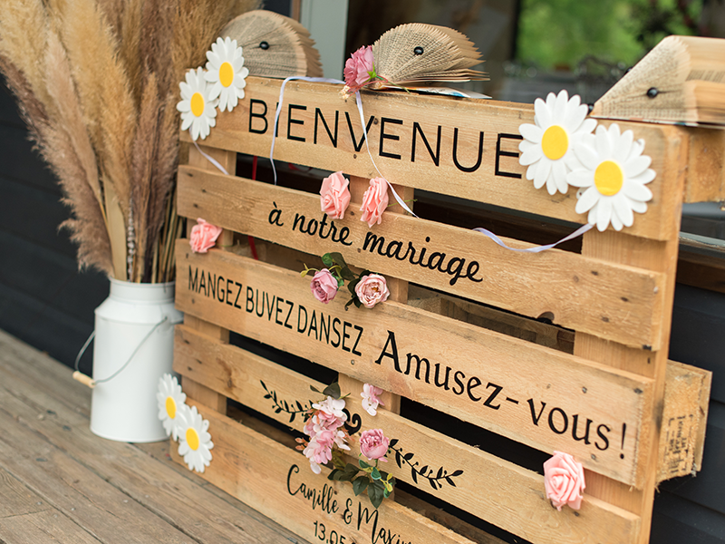 Gravure et impression UV pour mariage