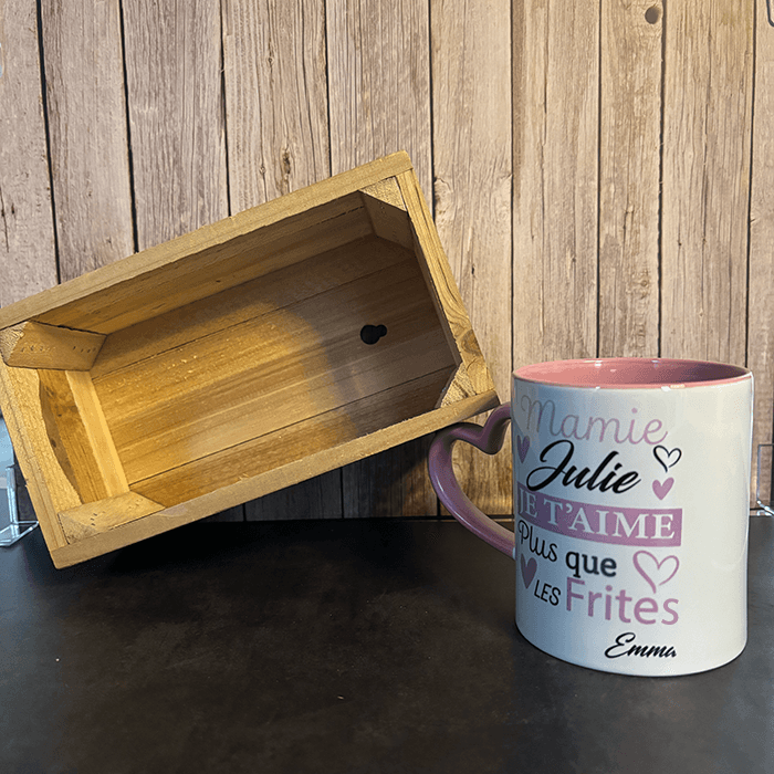 Mug anse coeur personnalisé photo texte cadeau saint valentin romantique Kalliman