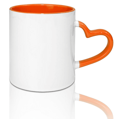 mug personnalisé anse coeur impression sublimation