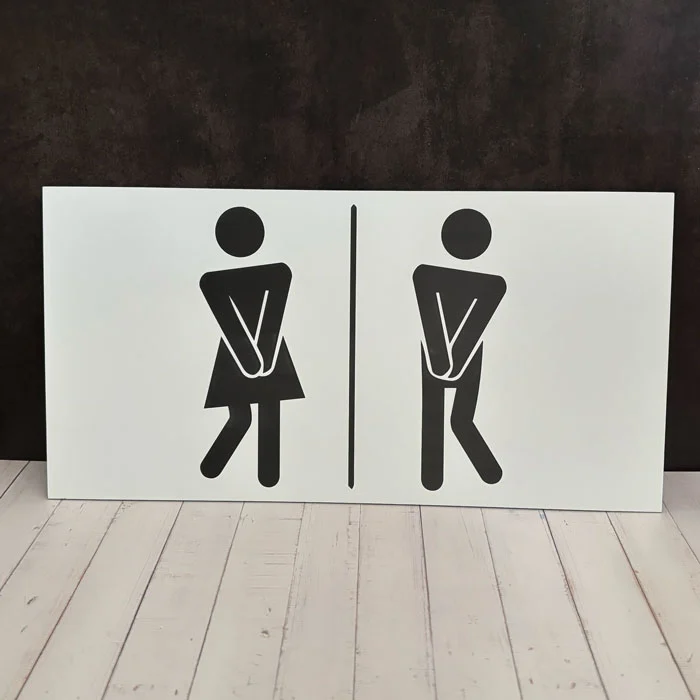 Plaque de signalétique moderne en acrylique avec texte gravé au laser haute précision